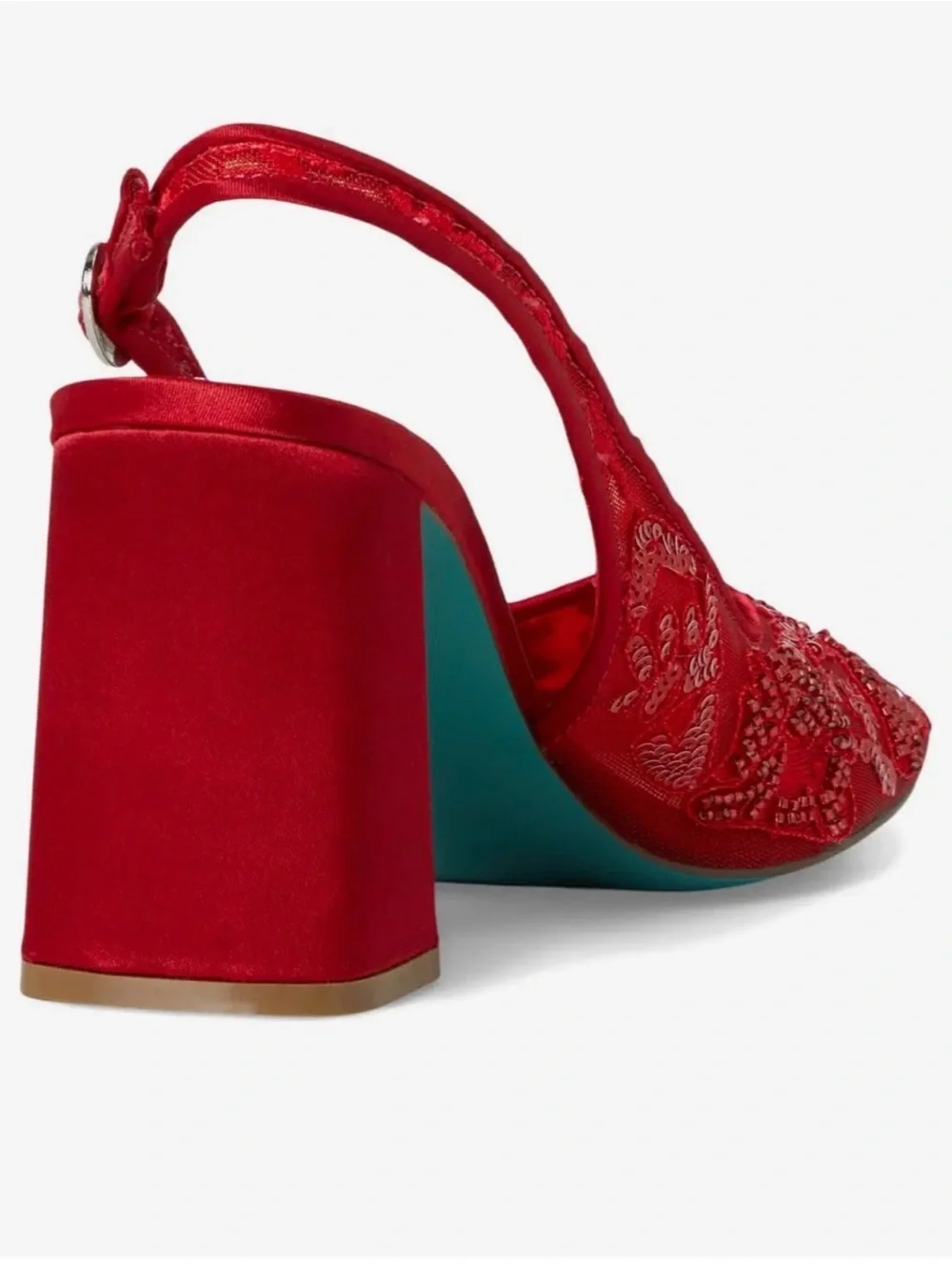 Blue By Betsey Johnson Ninah Mesh Embellished Slingback Pumps